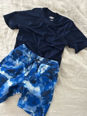 Lands' End Navy Swim Set
